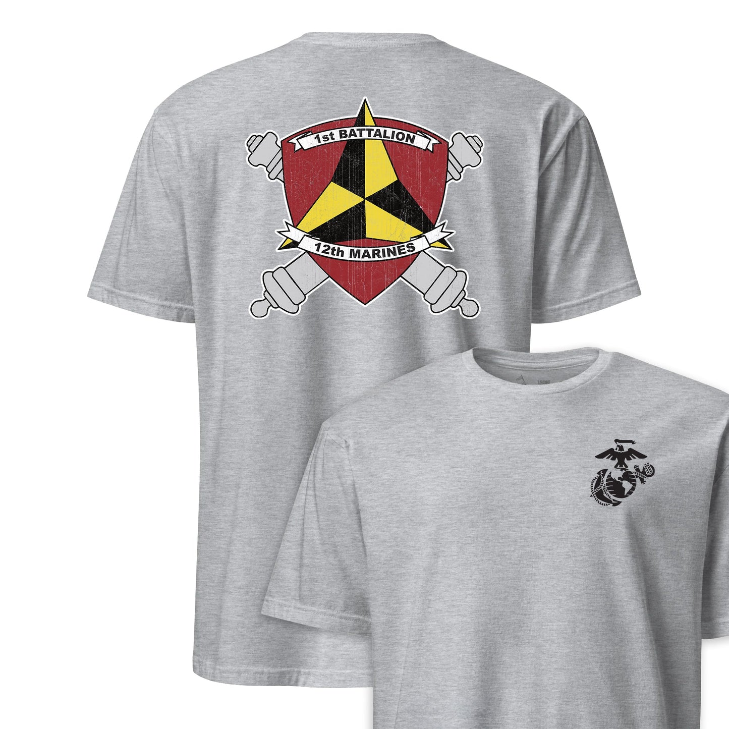 1st Battalion 12th Marines Back Print T-Shirt