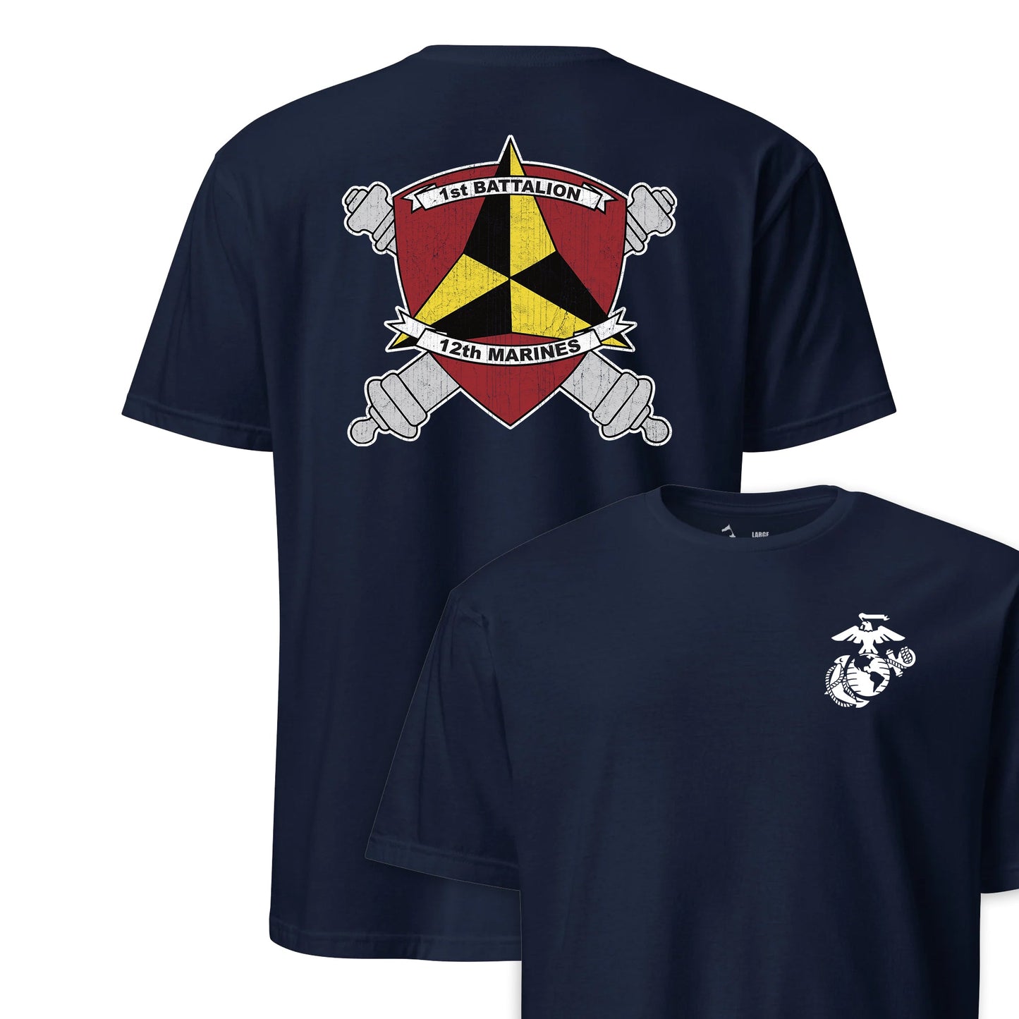 1st Battalion 12th Marines Back Print T-Shirt