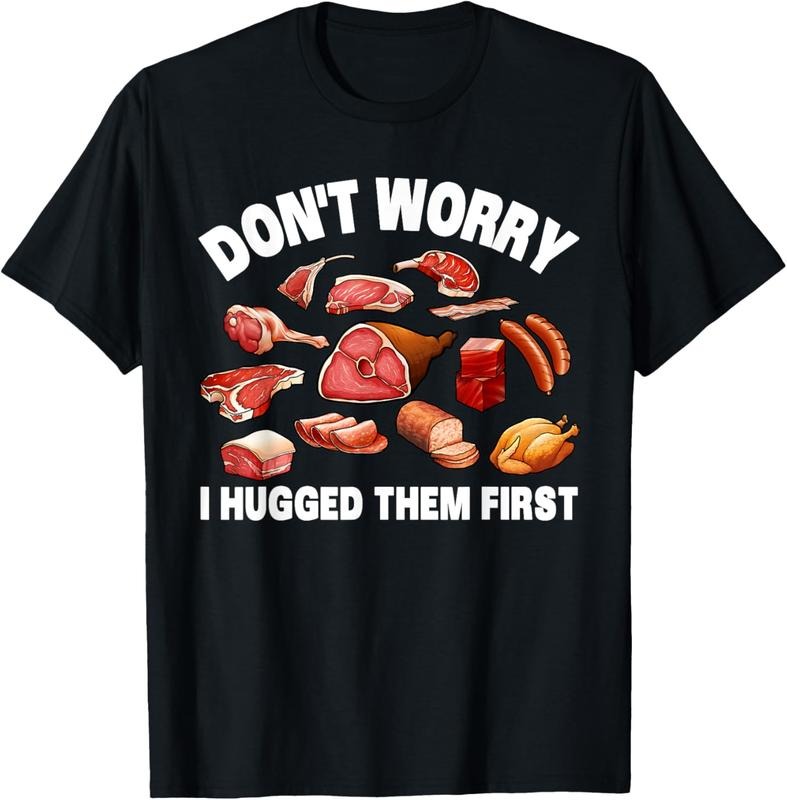100% Cotton Funny Butcher For Men Women Animal Slaughter Meat Cutter BBQ T-Shirt