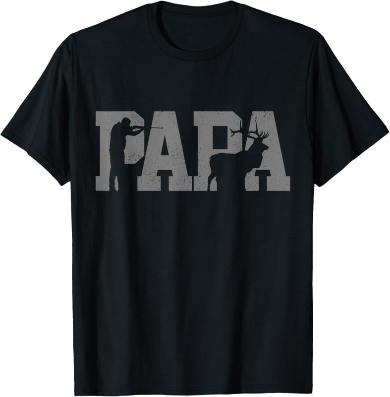 100% Cotton Hunter Dad Deer Father Father's Day Hunting Papa T-Shirt