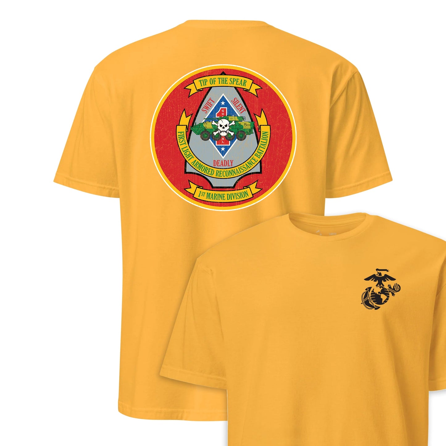 1st Light Armored Reconnaissance Battalion Back Print T-Shirt