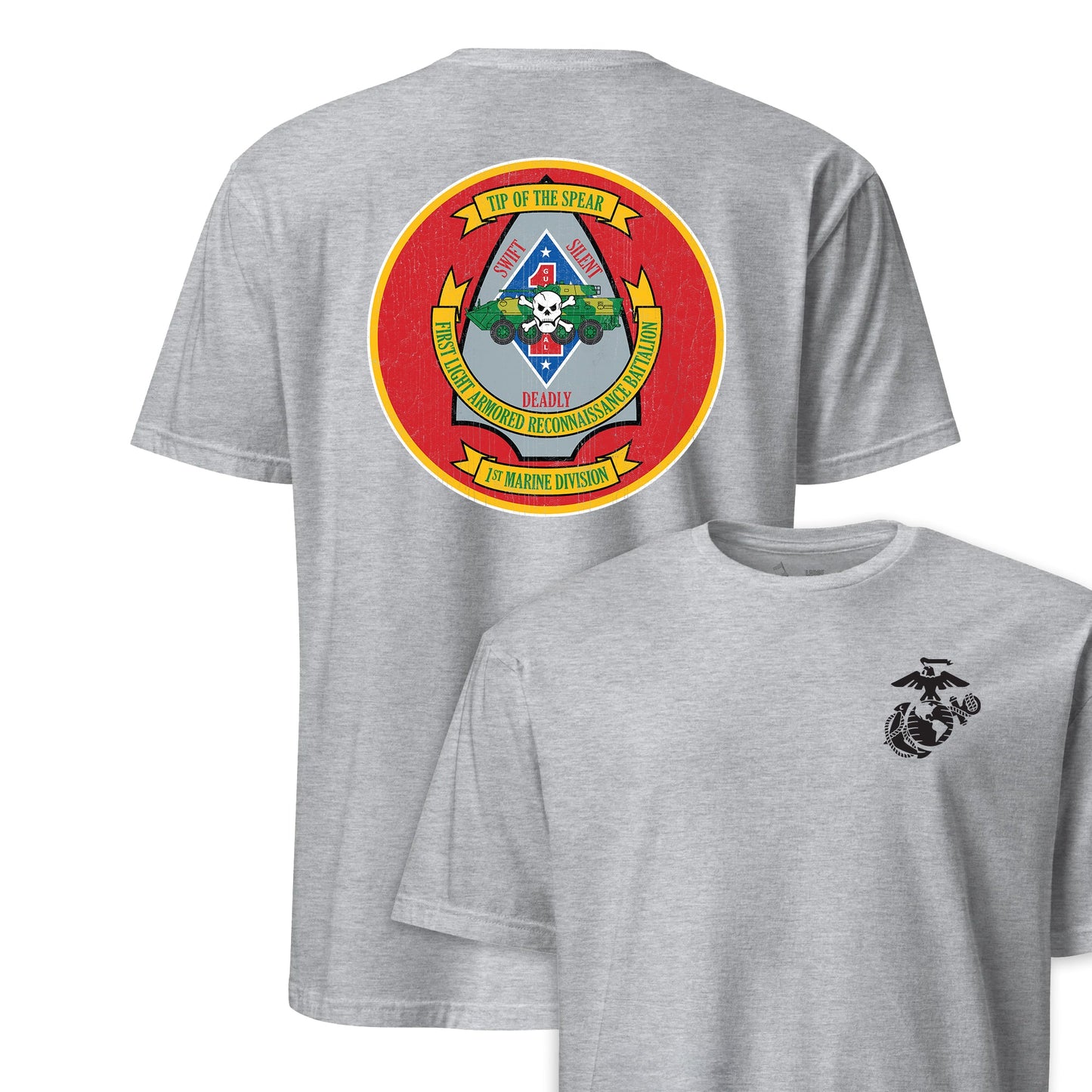 1st Light Armored Reconnaissance Battalion Back Print T-Shirt