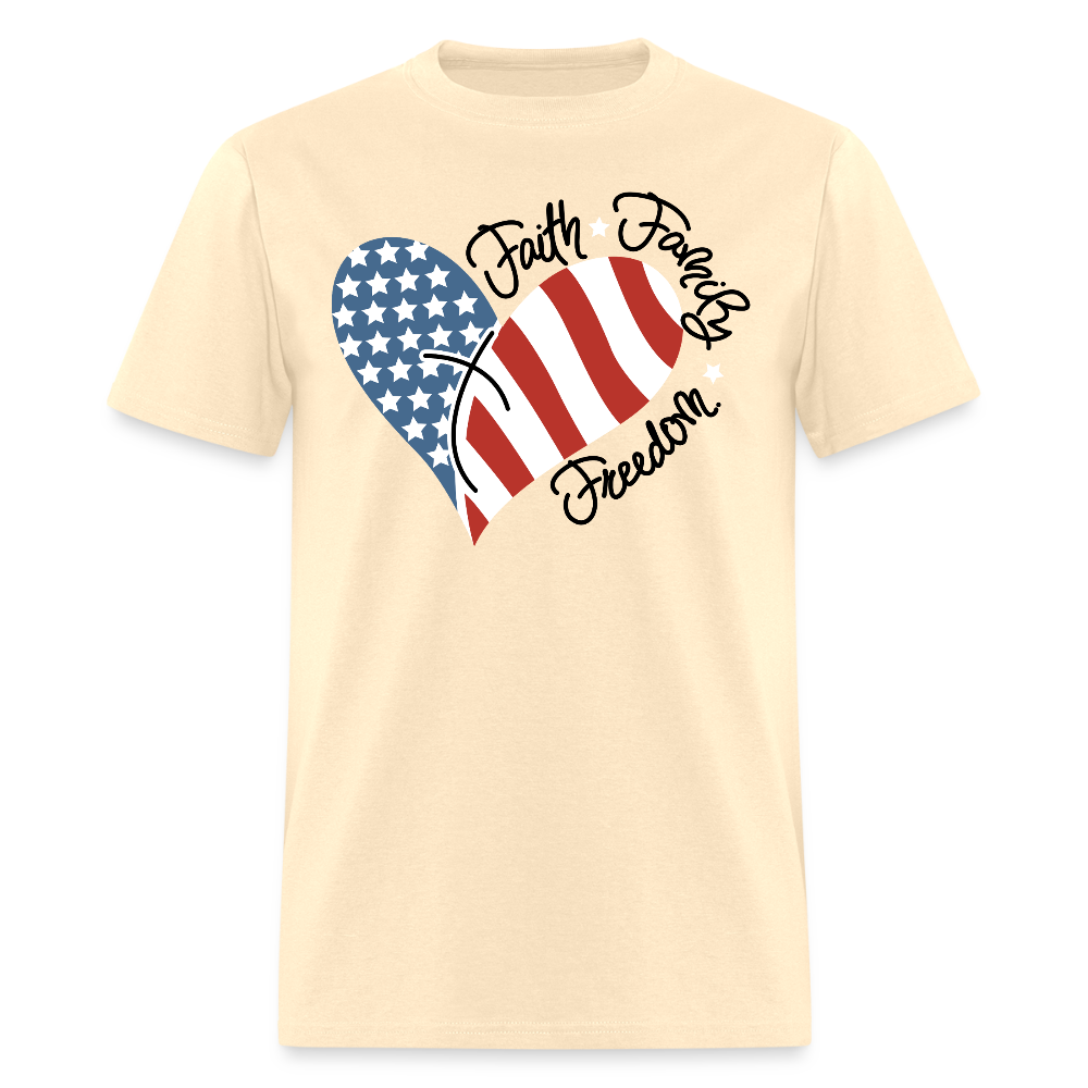 Faith Family Freedom American Flag T Shirt