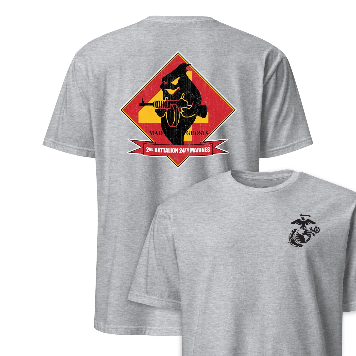 2nd Battalion 24th Marines Back Print T-Shirt