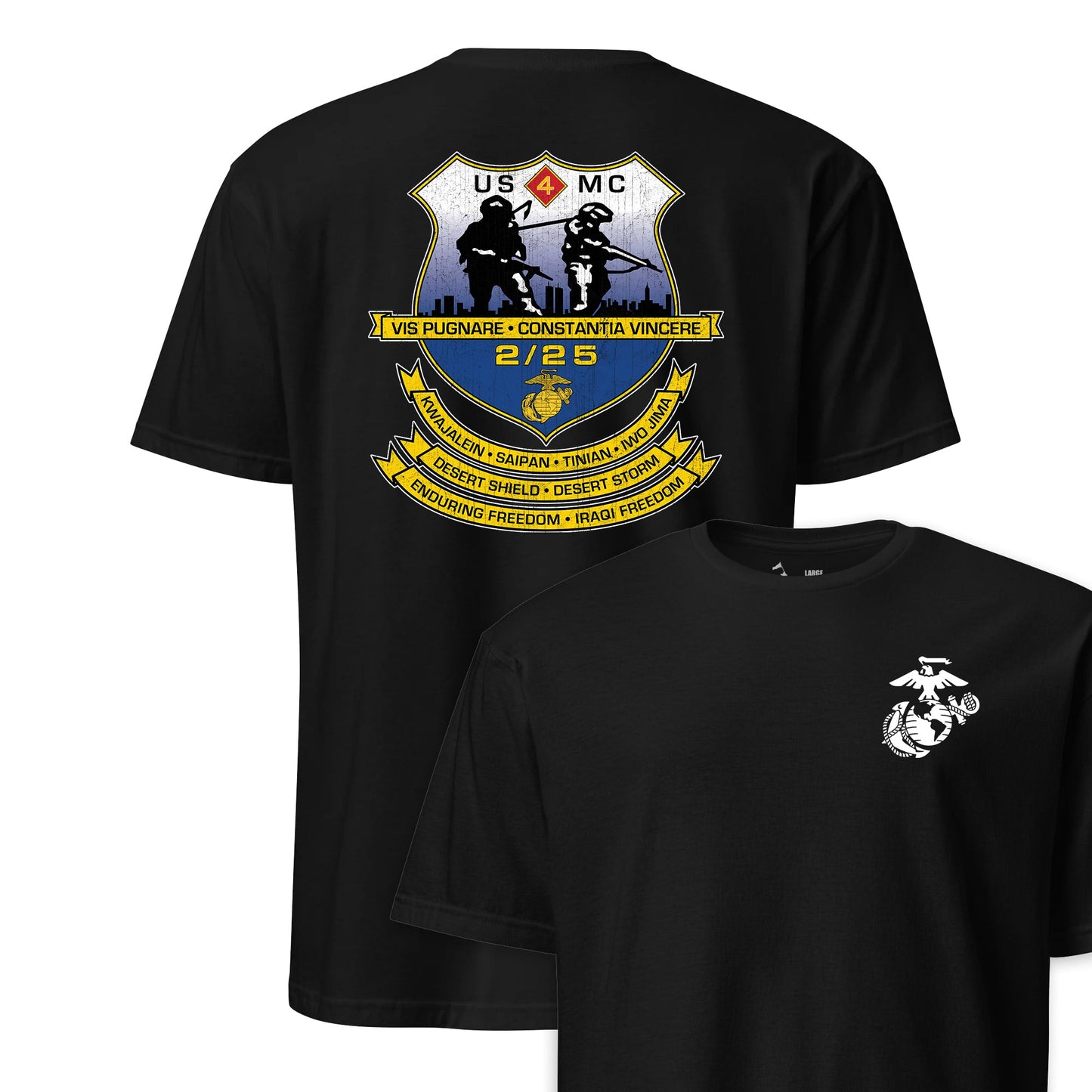2nd Battalion 25th Marines Back Print T-Shirt