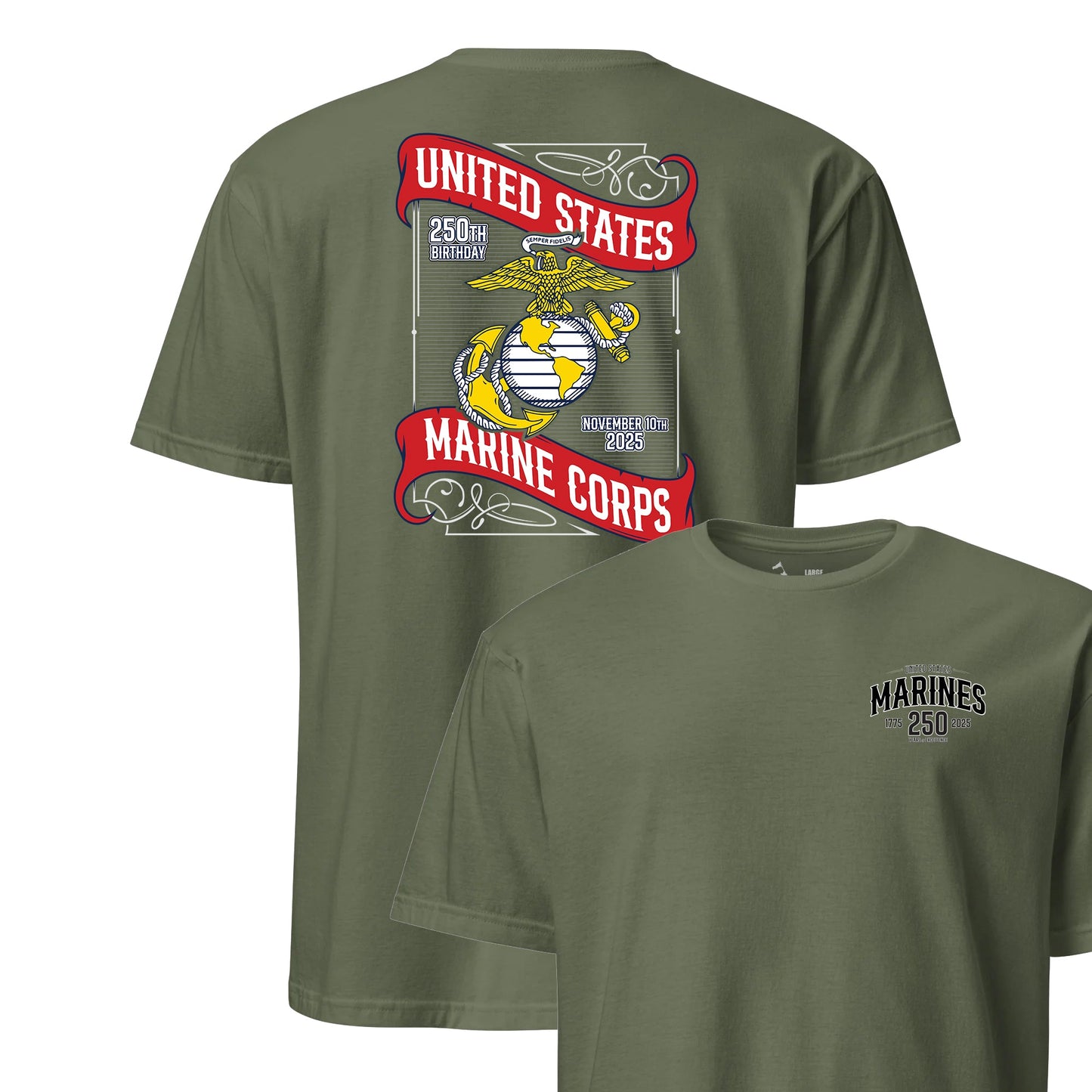 The 250th USMC Birthday Commemorative T-Shirt