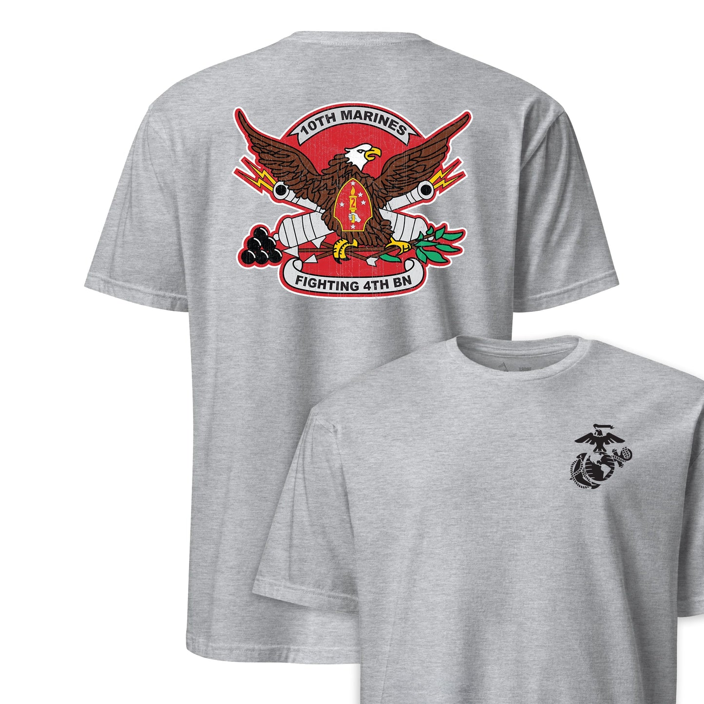 4th Battalion 10th Marines Back Print T-Shirt