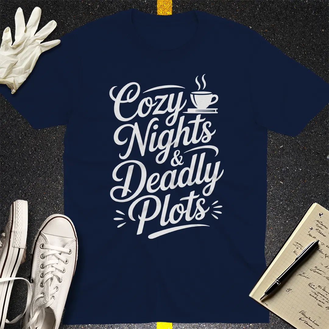 Cozy Nights & Deadly Plots T-Shirt