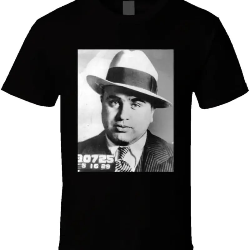 Al Capone Famous Mobster Gangster Mugshot Retro T Shirt