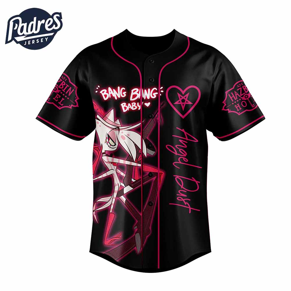 Angel Dust Hazbin Hotel Custom Baseball Jersey - Padres Jersey Oasis: Elevate Your Baseball Style Game