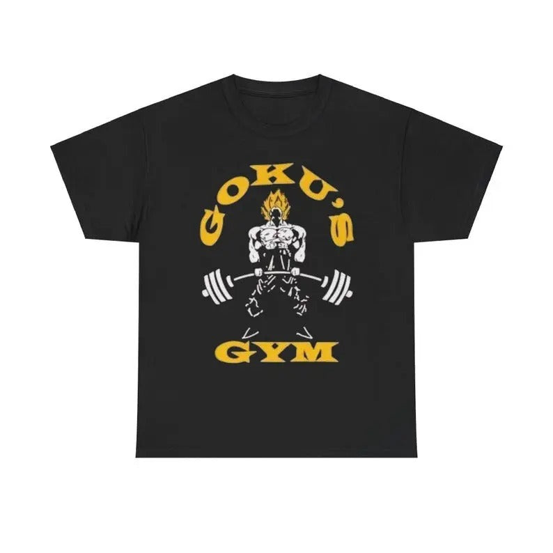 Anime Goku Gym Classic Tee - Fitness Apparel, Gym Motivation, Workout Shirt, Strength Training, Weightlifting, Unisex Heavy Oversized T