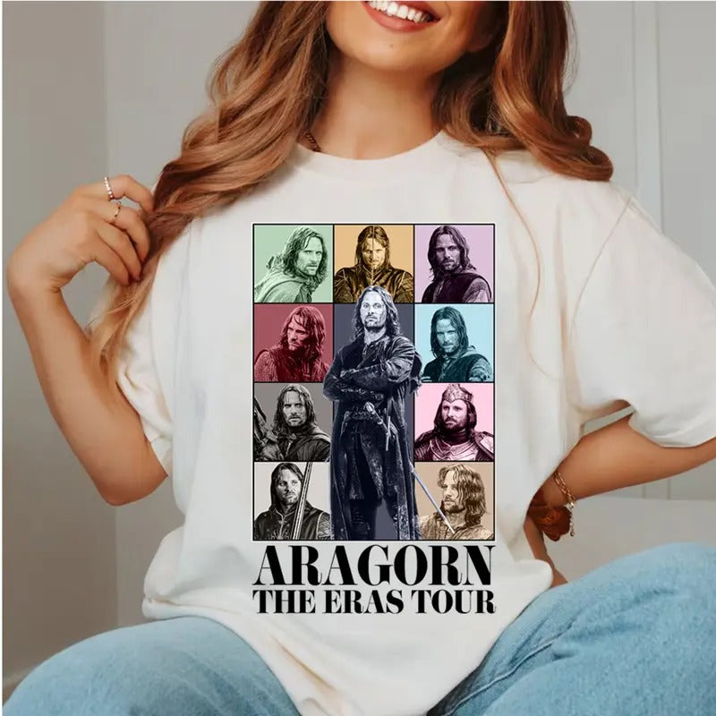 Aragorn The Eras Tour Graphic Tee - The Lord of The Rings Movie Shirt - LOTR - Middle Earth - Strider - Ranger of the North