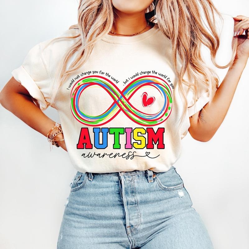 Autism Awareness T-Shirt, Retro Autism T-Shirt, Autism Mama T-Shirt, Autism Advocate T-Shirt, Special Education, Neurodiversity T-Shirt, Infinity Symbol
