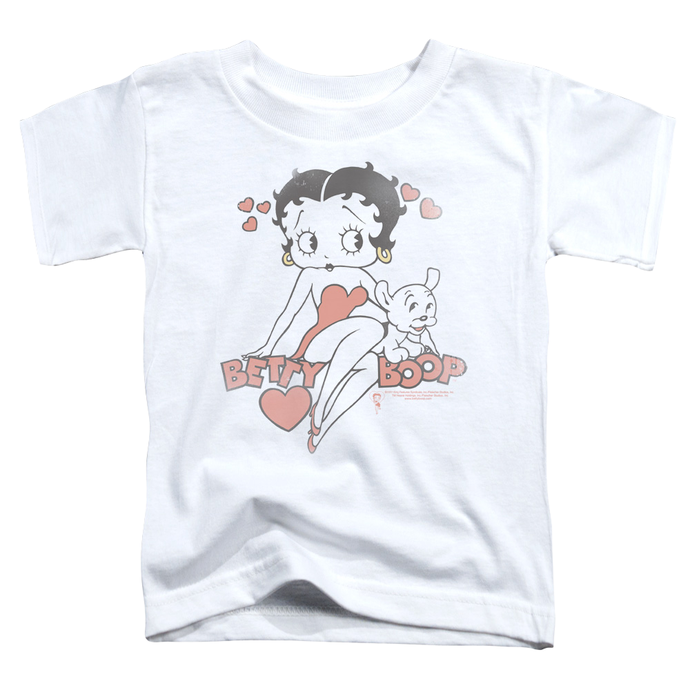 Betty Boop Classic With Pup - Kid's T-Shirt