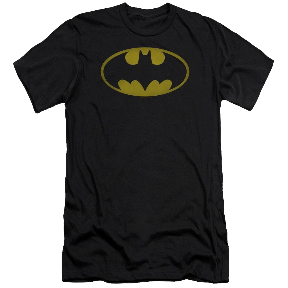 Batman Washed Bat Logo - Men's Premium Slim Fit T-Shirt