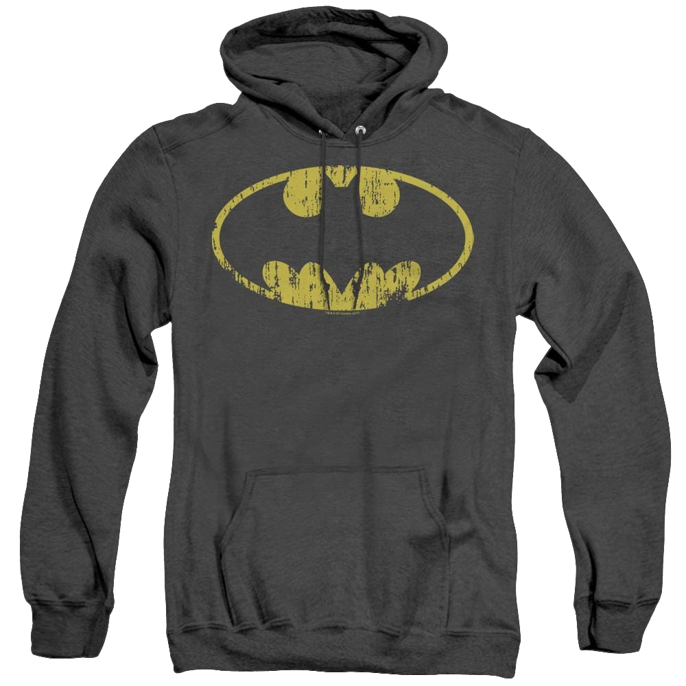 Dc Batman Classic Logo Distressed - Heather Pullover Hoodie