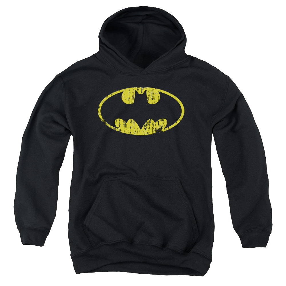 DC Batman Classic Logo Distressed - Youth Hoodie