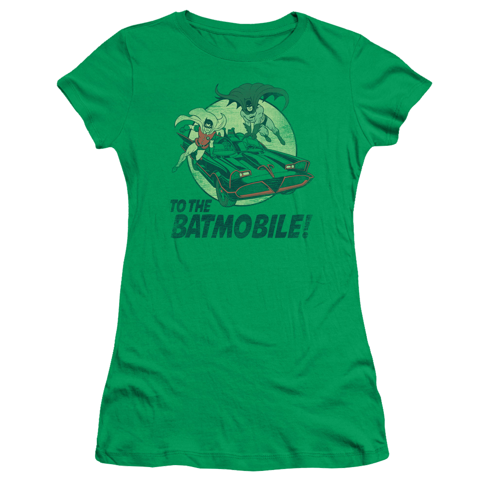 Batman - Classic TV Series To The Batmobile - Juniors T-Shirt