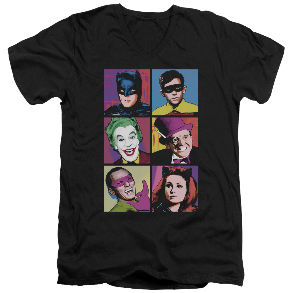 Batman - Classic TV Series Pop Cast - Men's V-Neck T-Shirt