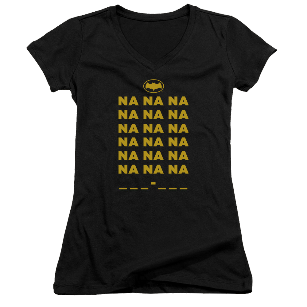 Batman - Classic TV Series Na Na Na - Juniors V-Neck T-Shirt