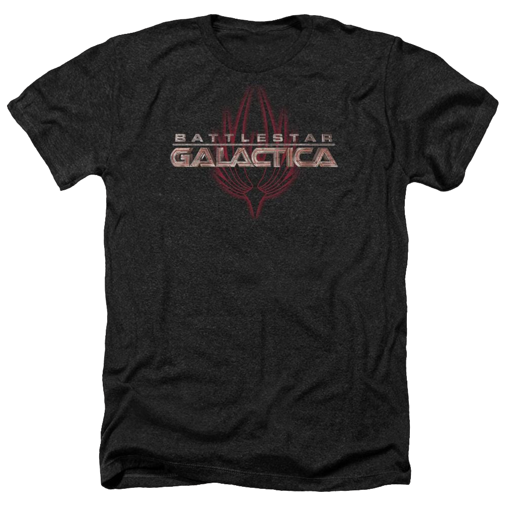 Battlestar Galactica Logo With Phoenix - Men's Heather T-Shirt