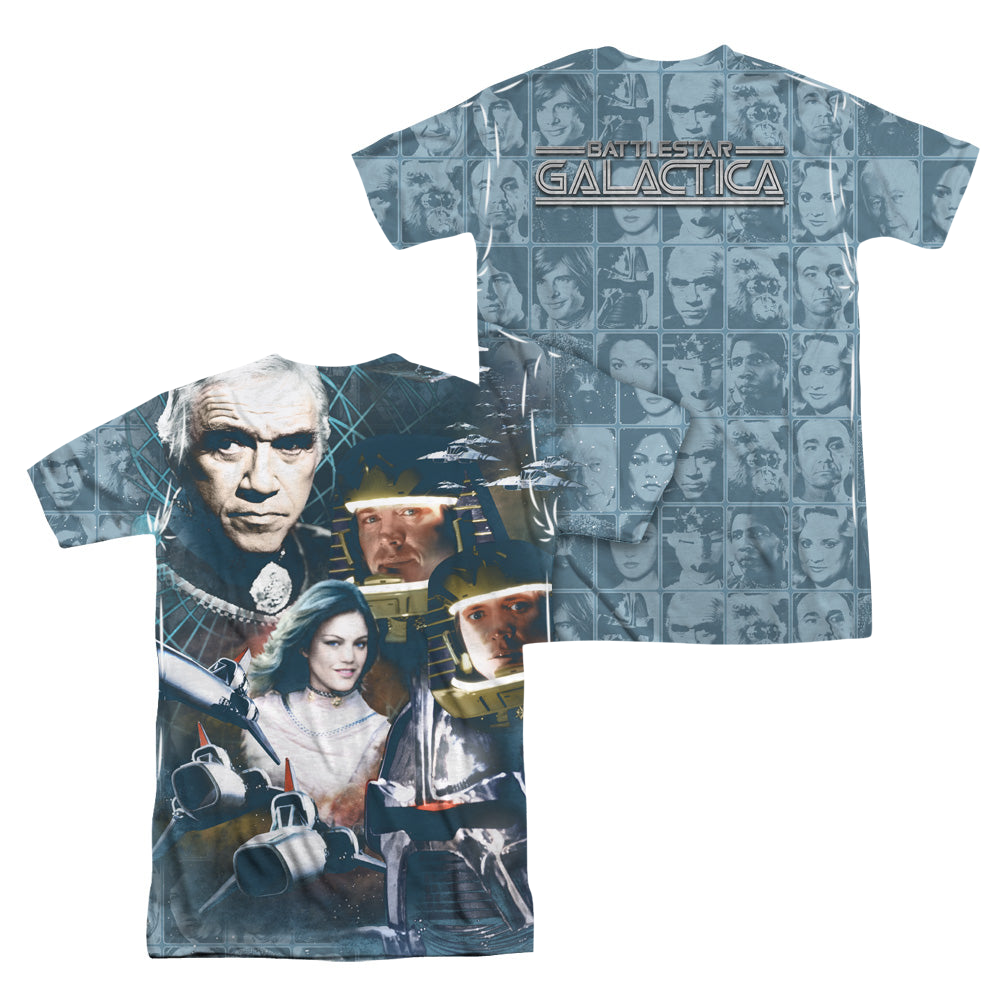 Battlestar Galactica (1978) Bsg(Classic) Battlestar Collage (Front Back Print) - Men's All-Over Print T-Shirt