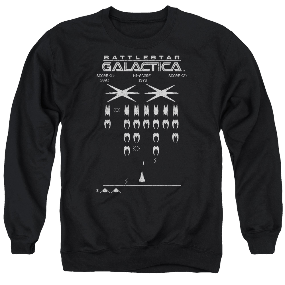 Battlestar Galactica Galactic Invaders - Men's Crewneck Sweatshirt