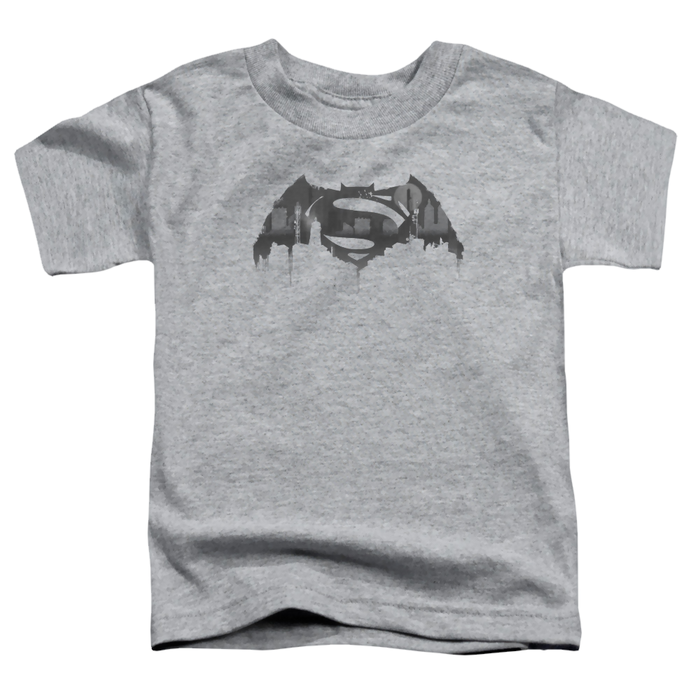 Batman v Superman Cityscape Logo - Kid's T-Shirt Style003