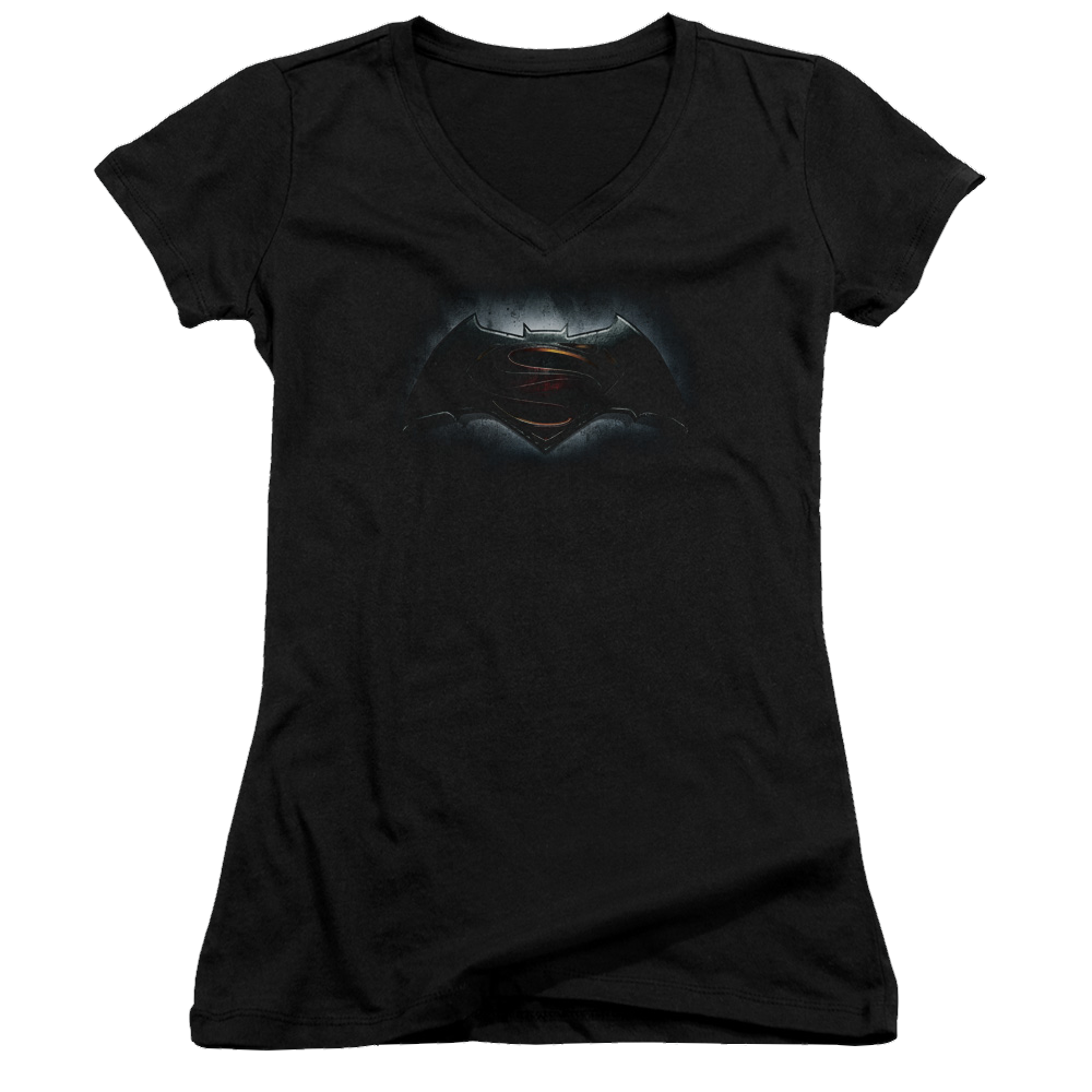 Batman v Superman Logo - Juniors V-Neck T-Shirt Style003