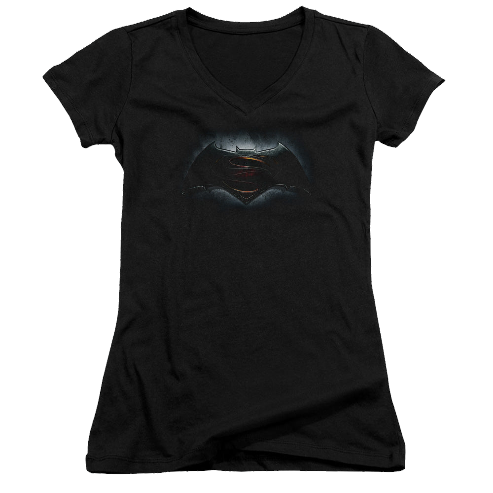 Batman v Superman Logo - Juniors V-Neck T-Shirt Style001