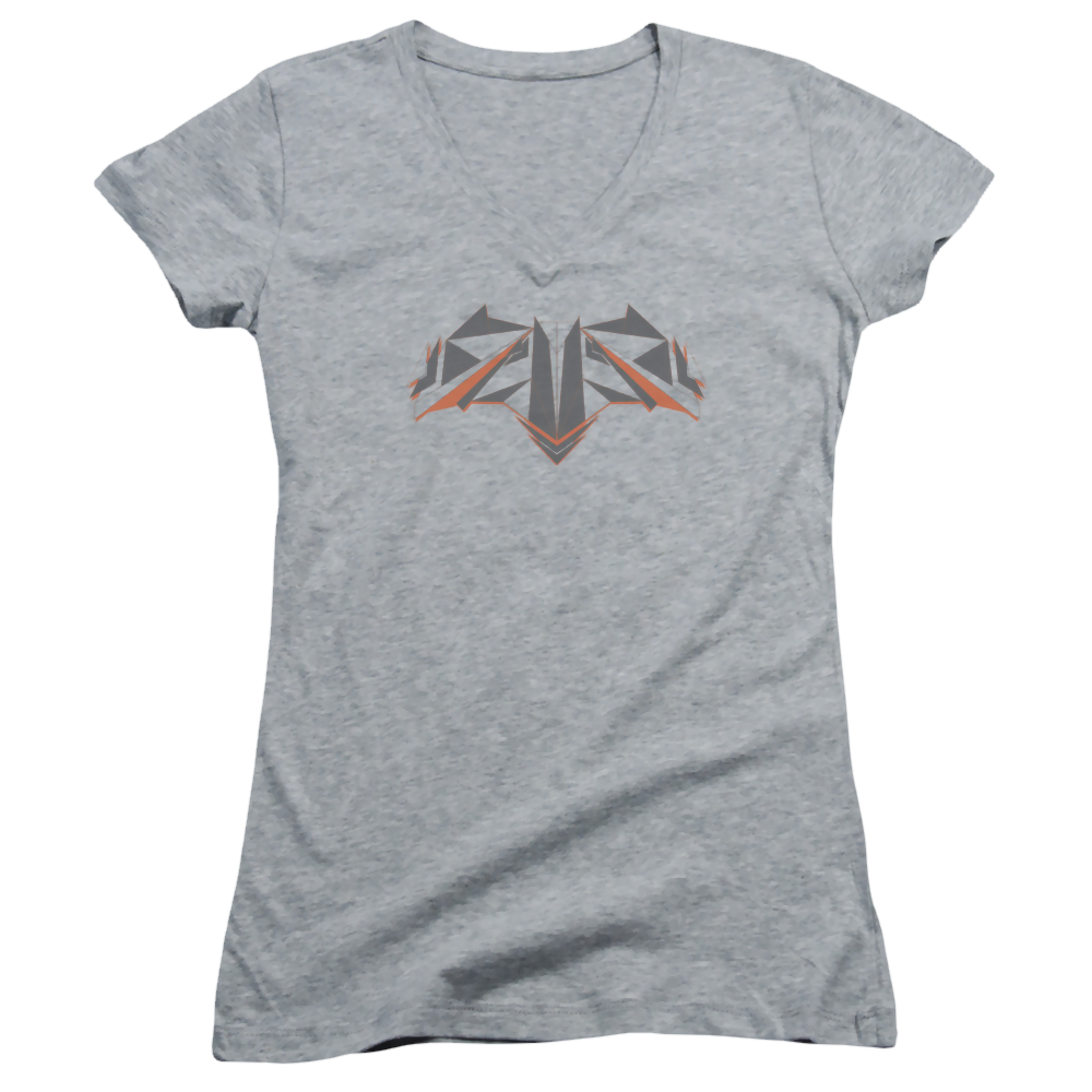 Batman v Superman Tech Bat Logo - Juniors V-Neck T-Shirt Style001
