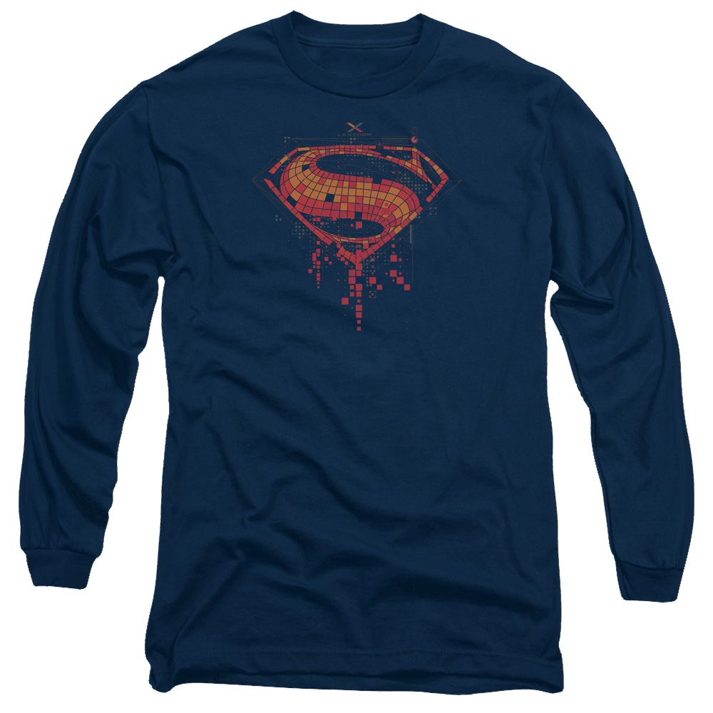 Batman v Superman Tech Super Logo - Men's Long Sleeve T-Shirt Style001