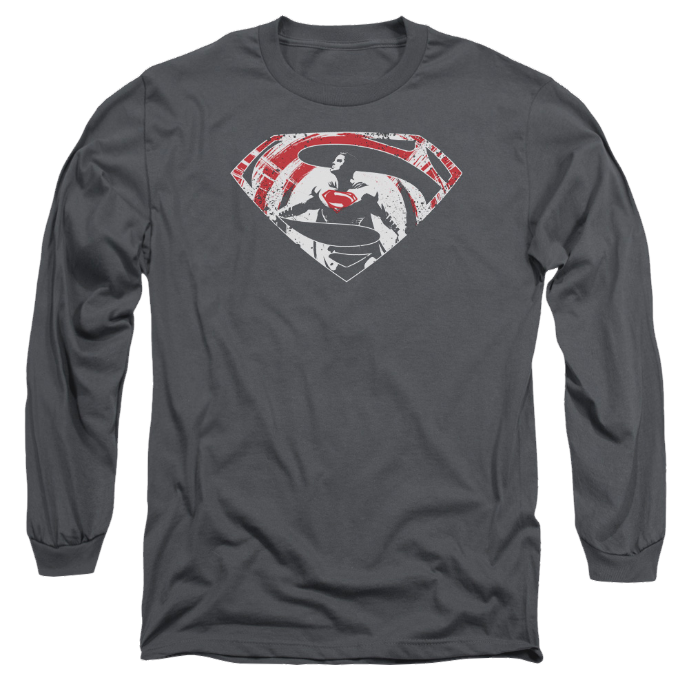 Batman v Superman Super Splatter Logo - Men's Long Sleeve T-Shirt Style001
