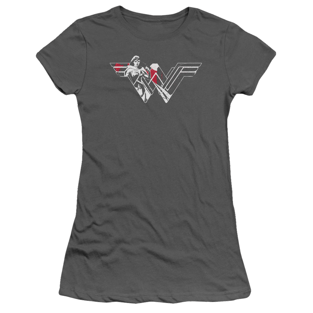 Batman v Superman Wonder Splatter Logo - Juniors T-Shirt