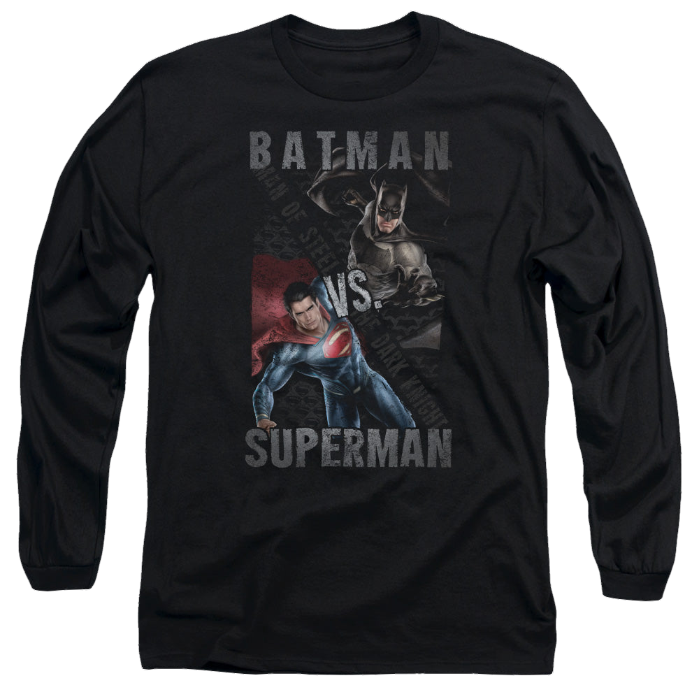 Batman v Superman Hero Split - Men's Long Sleeve T-Shirt
