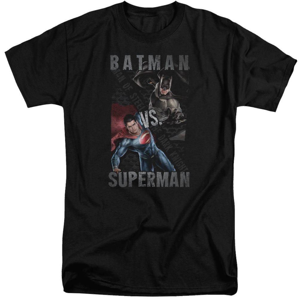 Batman v Superman Hero Split - Men's Tall Fit T-Shirt Style001