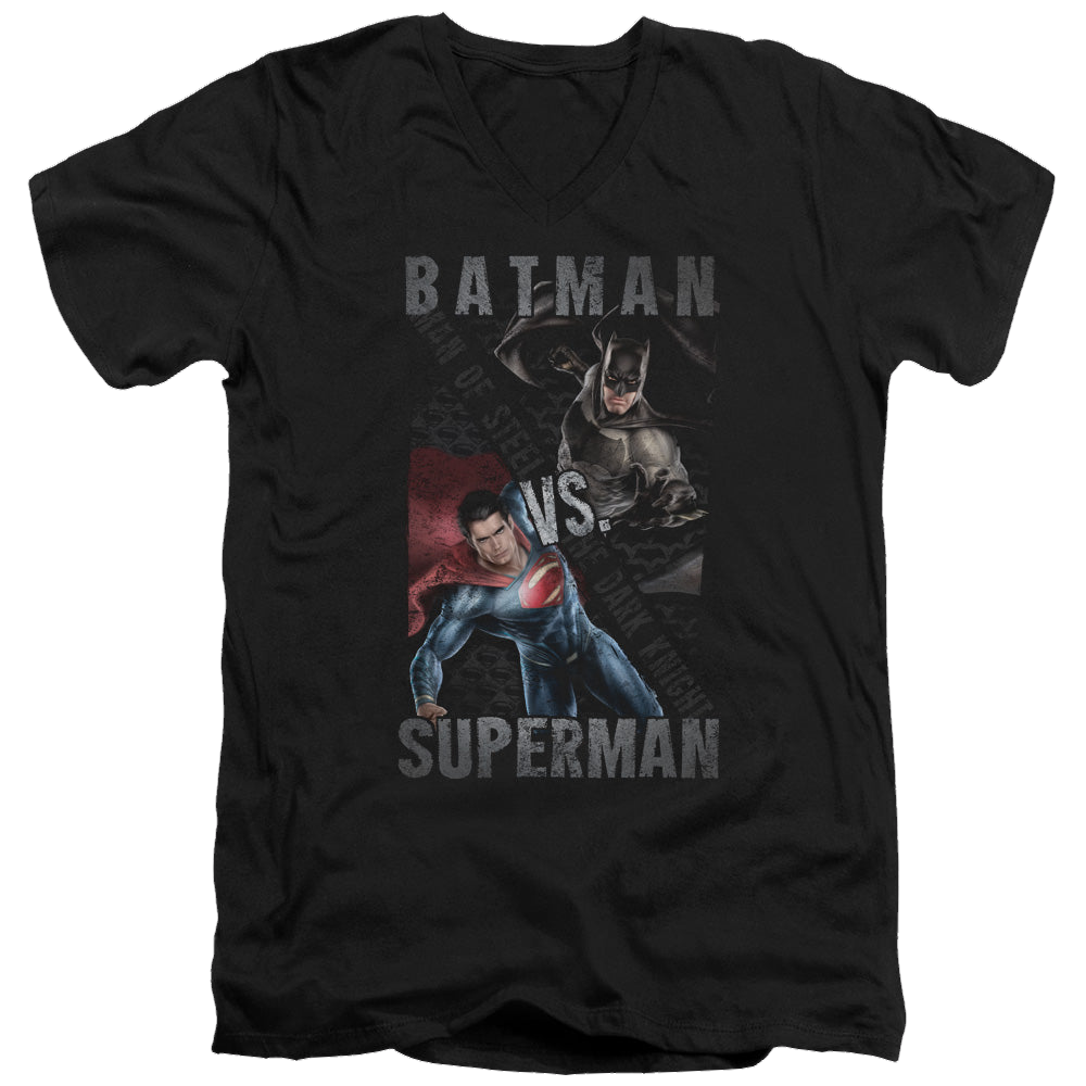 Batman v Superman Hero Split - Men's V-Neck T-Shirt