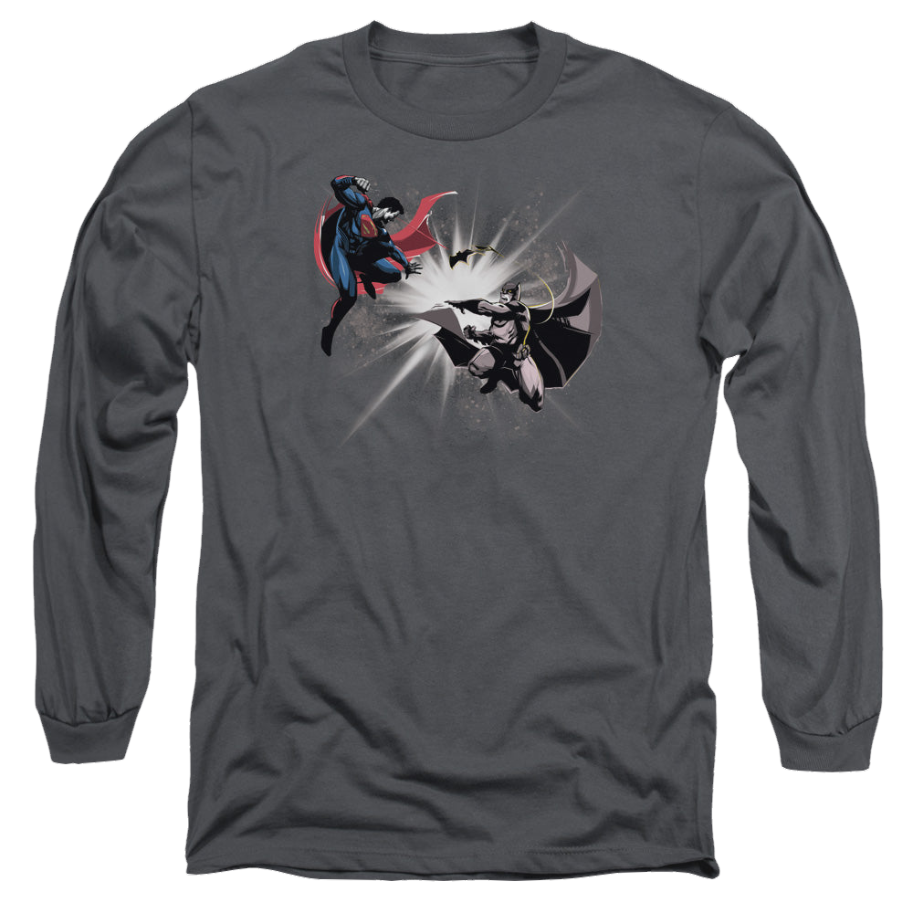 Batman v Superman Fight Burst - Men's Long Sleeve T-Shirt Style001