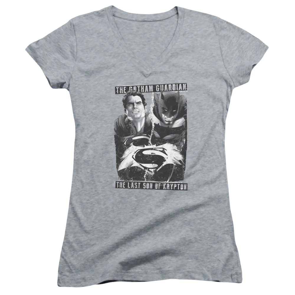 Batman v Superman Guardian V Son - Juniors V-Neck T-Shirt