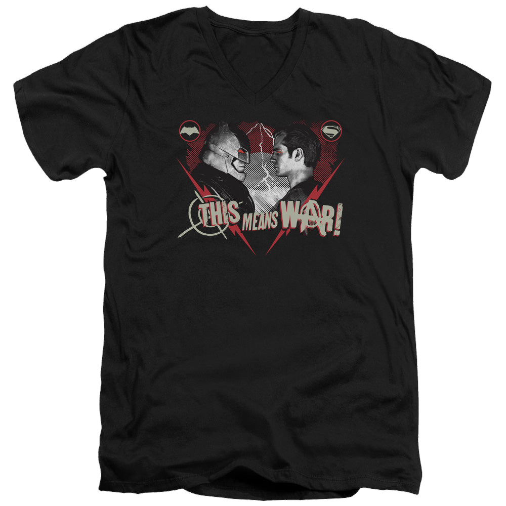 Batman v Superman This Means War - Men's V-Neck T-Shirt