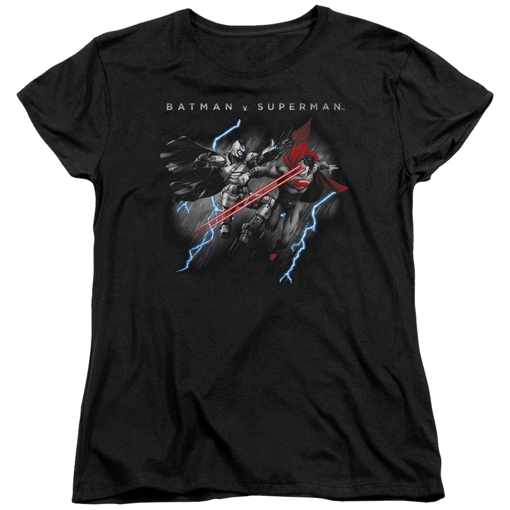 Batman v Superman Lightning Fight - Women's T-Shirt