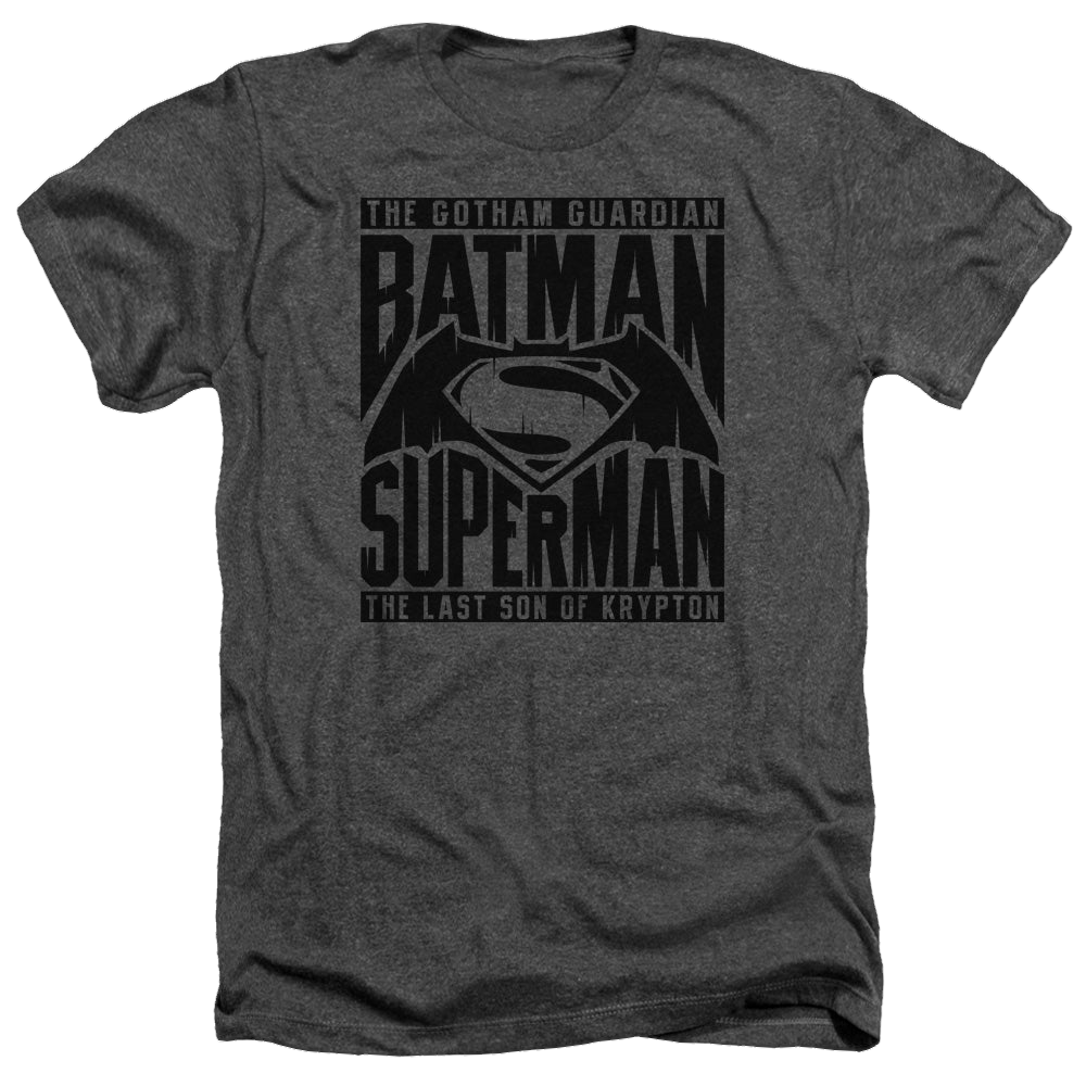 Batman v Superman Title Fight - Men's Heather T-Shirt Style001