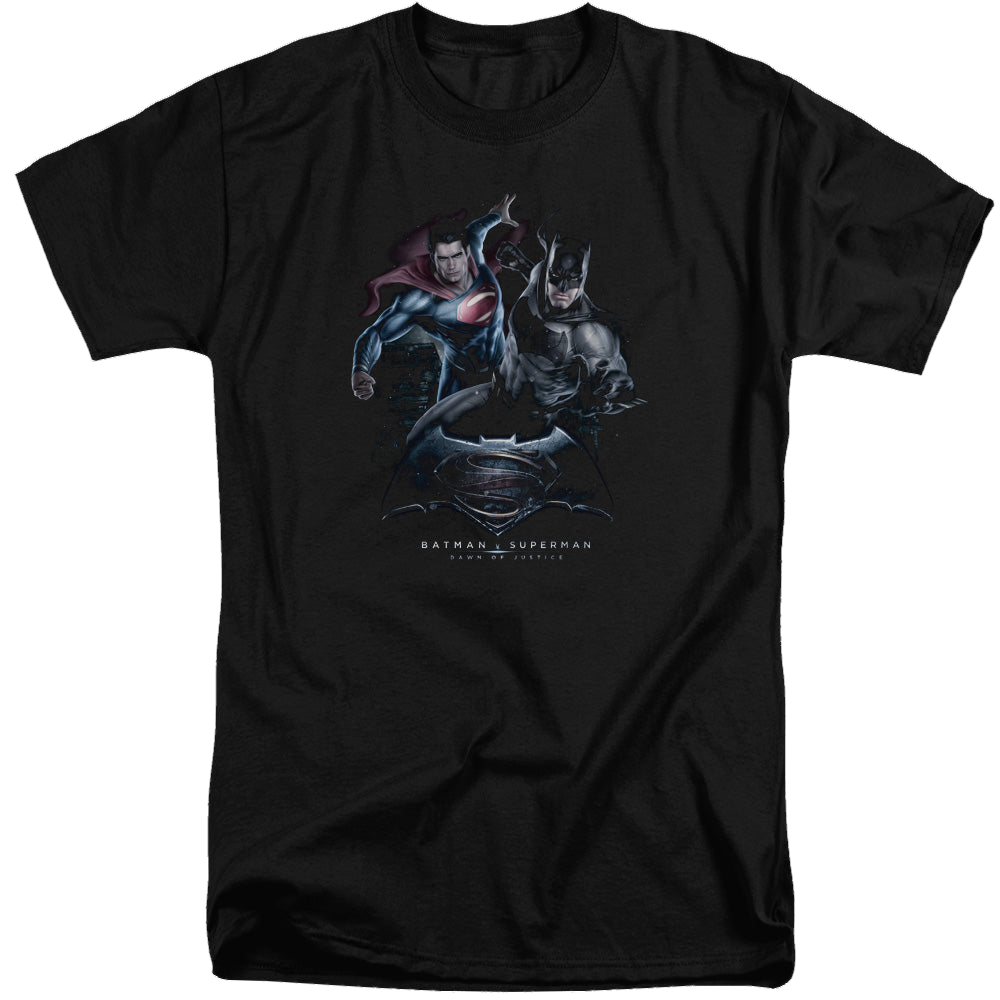 Batman v Superman Team Up - Men's Tall Fit T-Shirt Style001