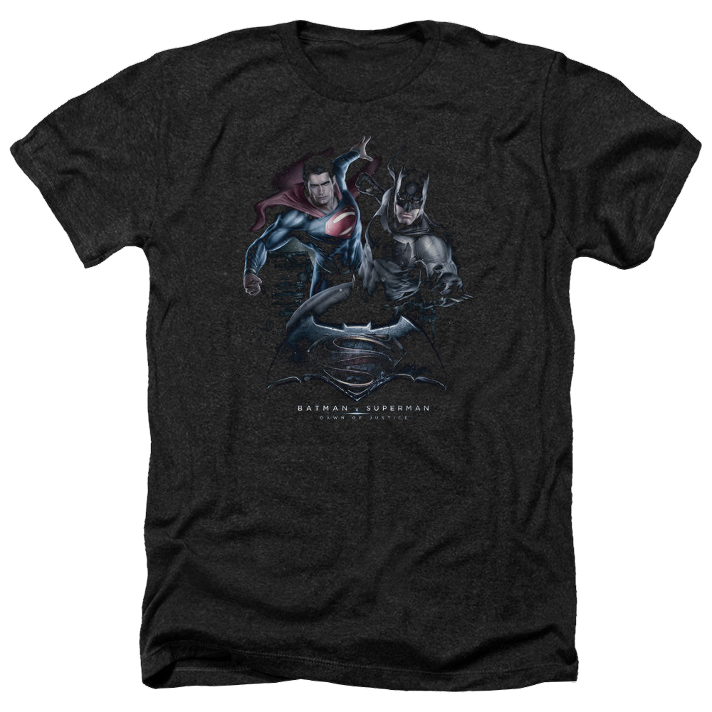Batman v Superman Team Up - Men's Heather T-Shirt