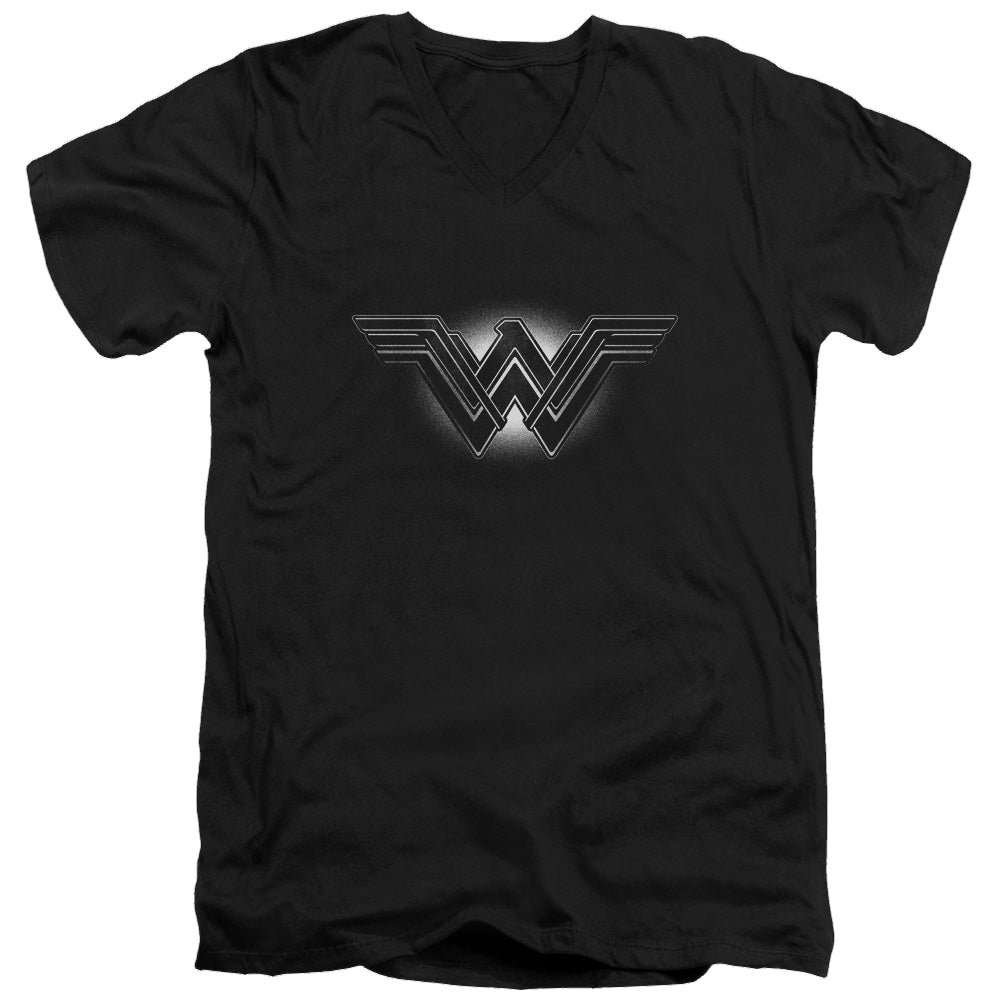 Batman v Superman Glow Emblem - Men's V-Neck T-Shirt