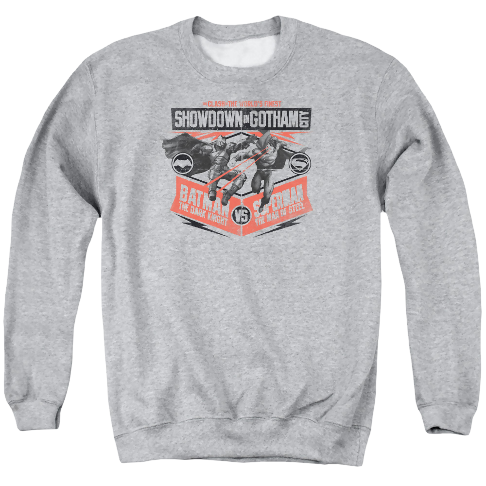 Batman v Superman Showdown In Gotham - Men's Crewneck Sweatshirt