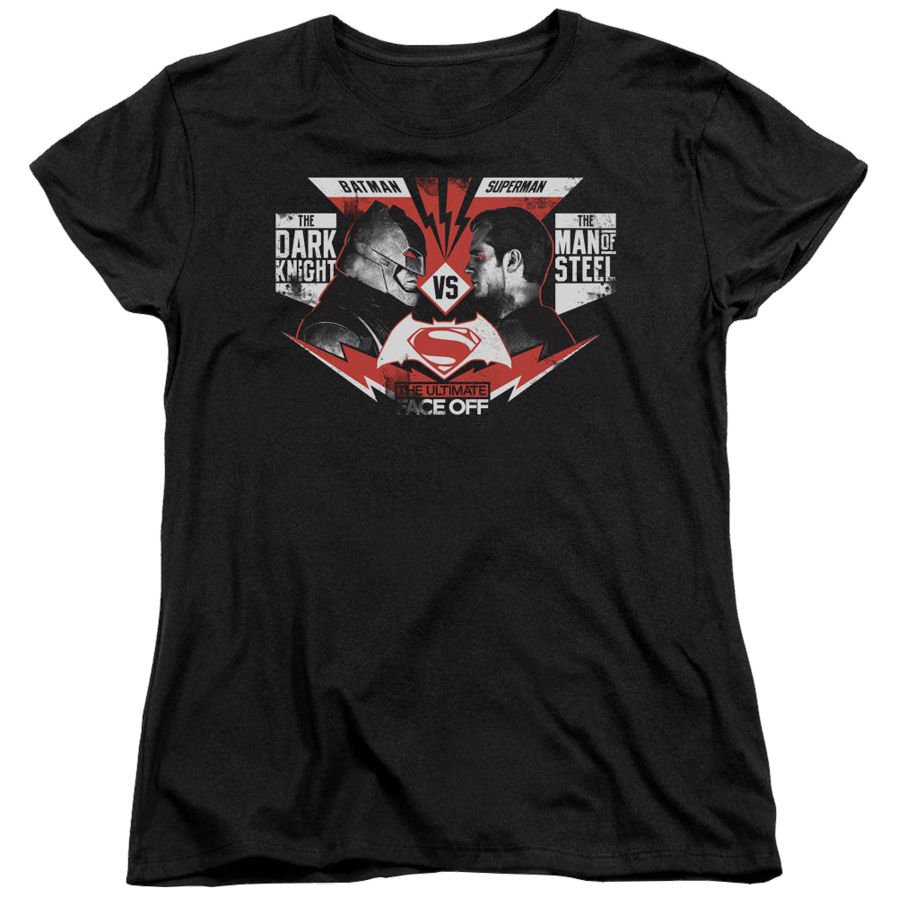 Batman v Superman Ultimate Face Off - Women's T-Shirt Style001