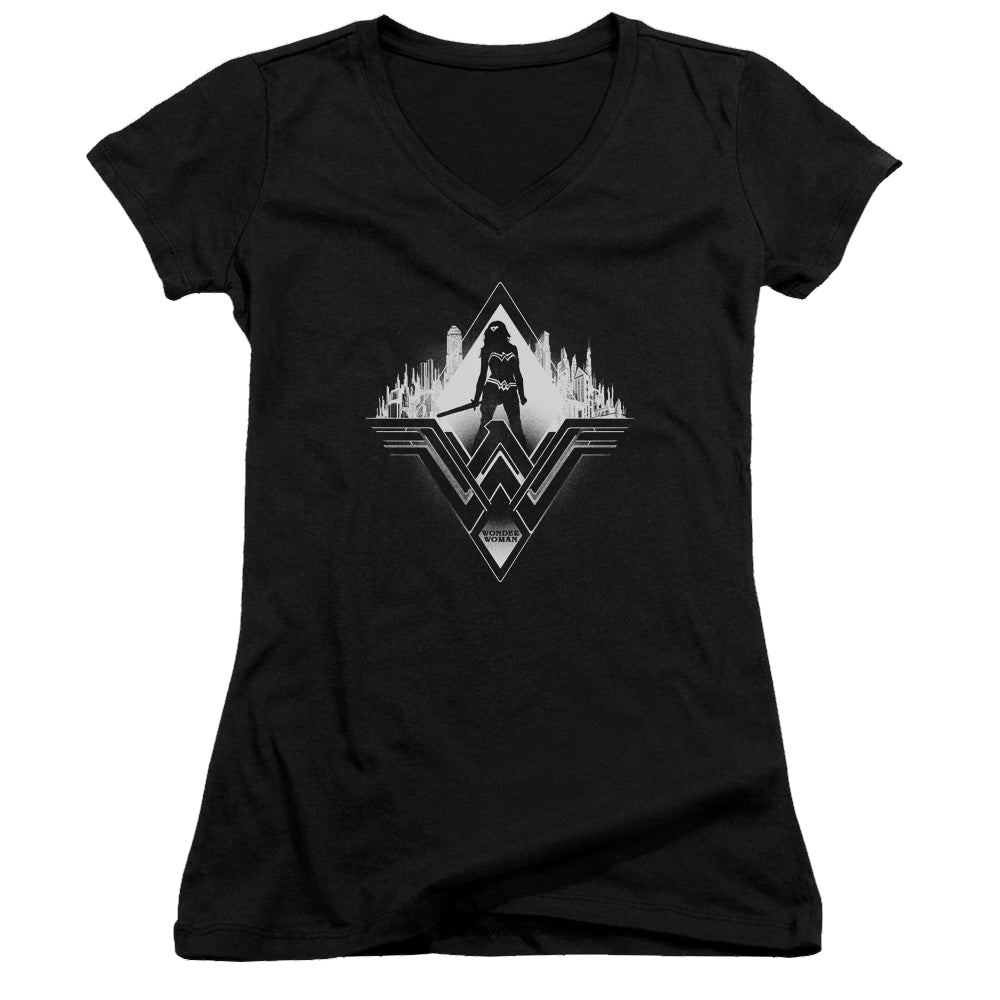 Batman v Superman City Warrior - Juniors V-Neck T-Shirt