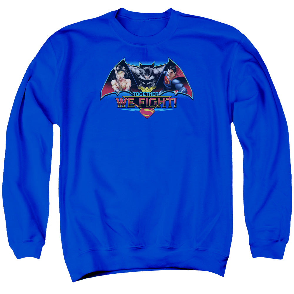 Batman v Superman Together We Fight - Men's Crewneck Sweatshirt Style001