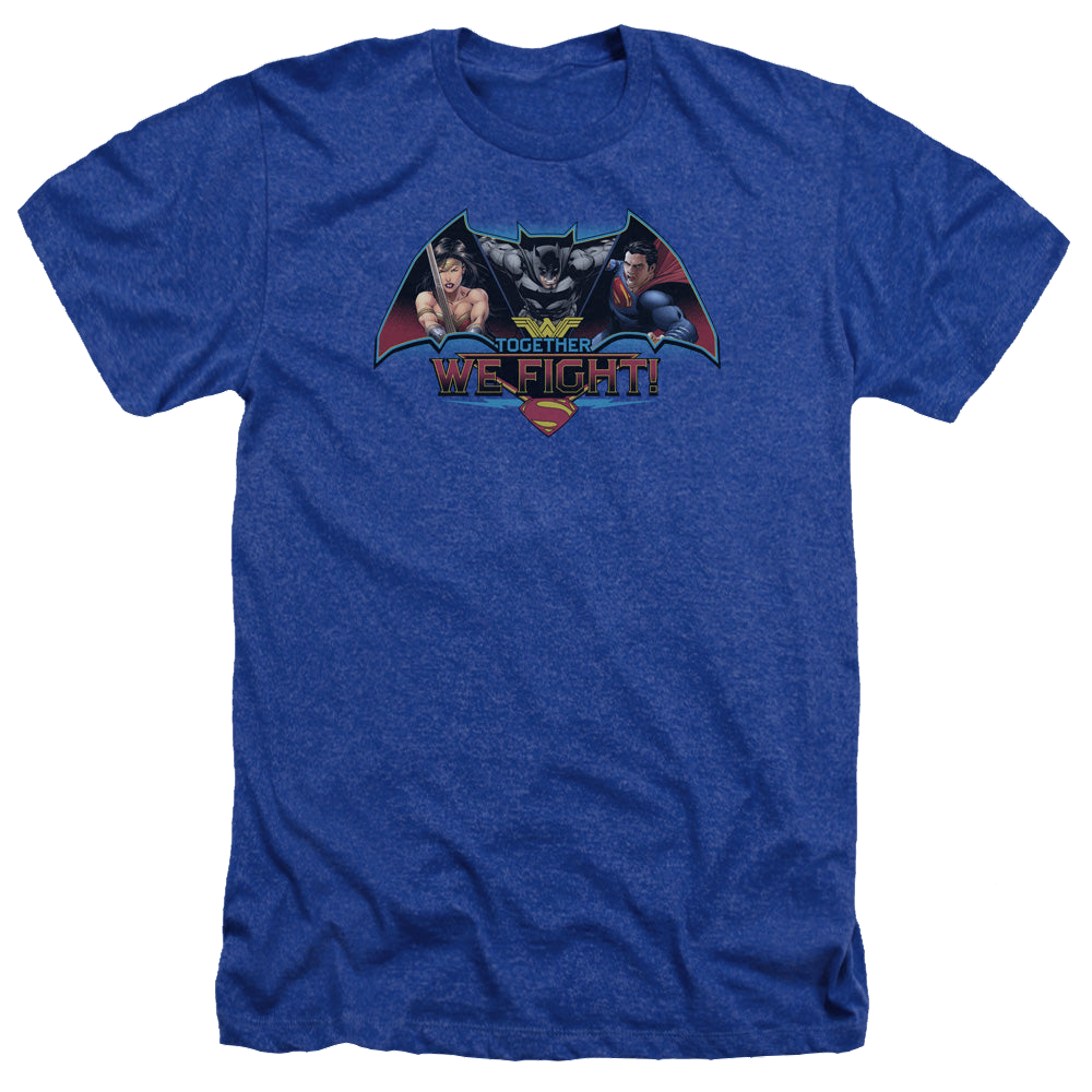Batman v Superman Together We Fight - Men's Heather T-Shirt